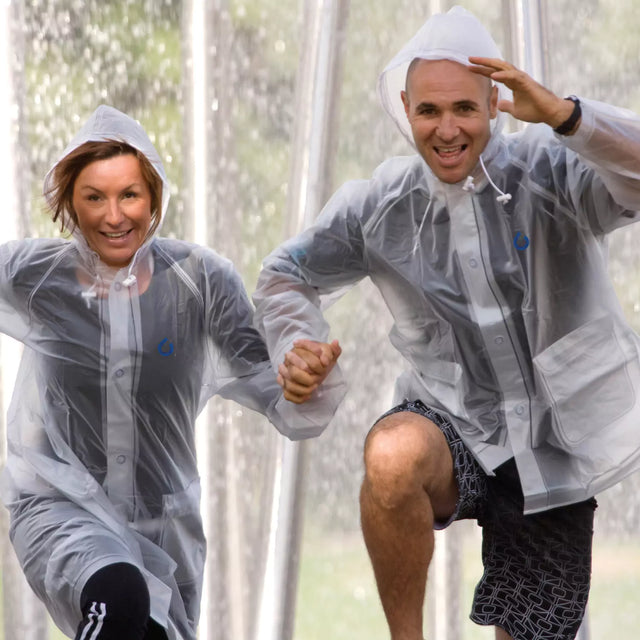 Clear reusable waterproof rain jackets