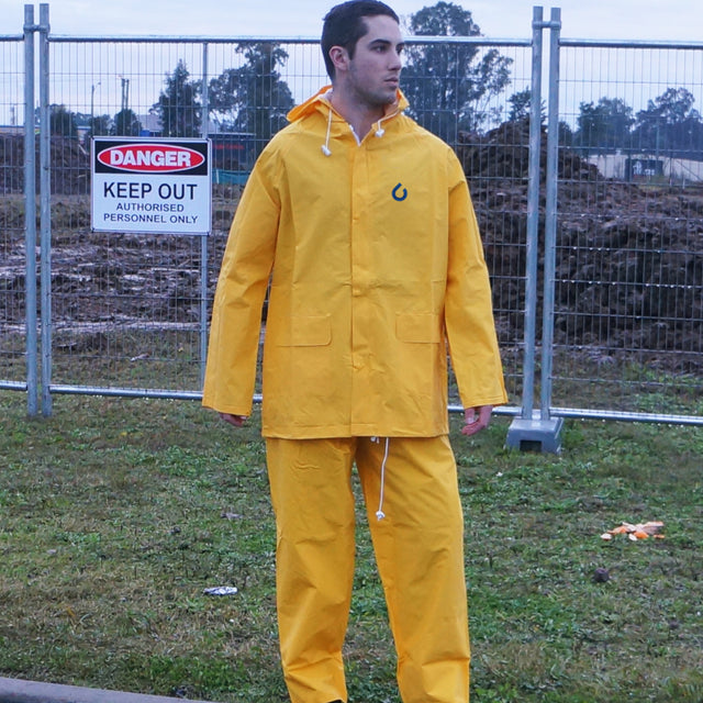 Triple 5 PVC hi-vis waterproof pants construction