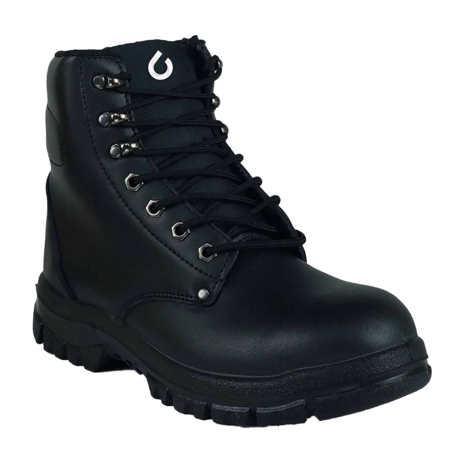 High top steel shop toe cap boots